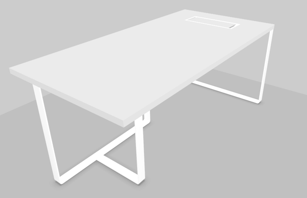 Gamme P1 - Tables de bureau - P1 Table de bureau 180x90cm - top access à droite - sans voile de fond.