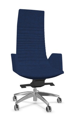 DIRECTION - Fauteuils - KI fauteuil manager haut dossier avec accotoirs tapissés. piétement 5 branches en aluminium poli