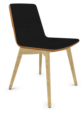 FAUTEUILS/POUFS - 4 pieds bois - MELODY chaise 4 pieds bois frêne naturel