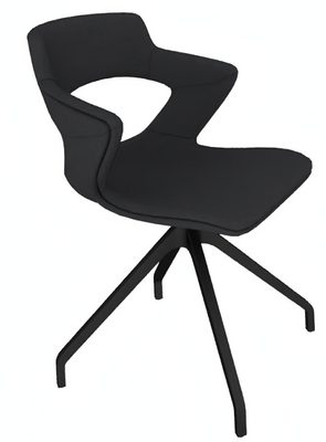FAUTEUILS/POUFS - Poufs - Chaise sur 4 branches fixes design SWEETY, coque entièrement revêtue de tissu XTREM coloris noir, piétement nylon noir