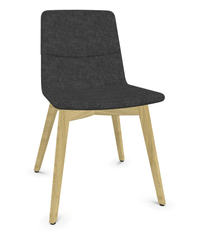 FAUTEUILS/POUFS - 4 pieds bois - MELODY chaise 4 pieds bois frêne naturel