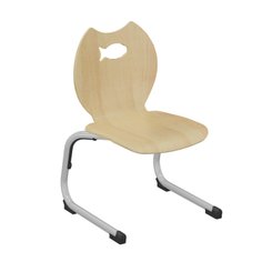 SCOLAIRE - Decouvrir - Chaise GIPSY II coque Poisson bois Blueprotech® pièt. alu époxy - T2