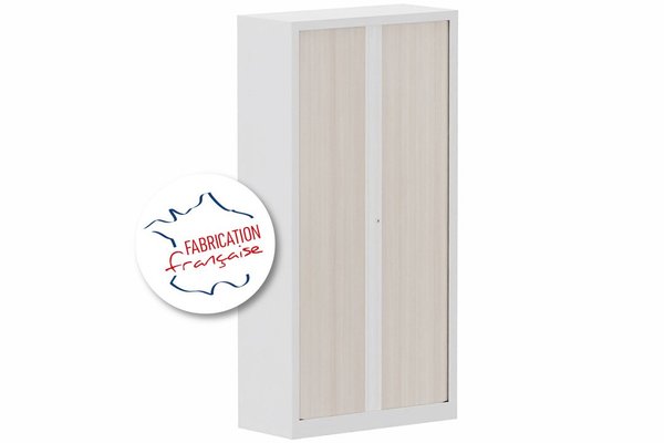 [Pas de famille] - [Pas de sous famille] - Armoire à rideaux H198xL100cm 4 tablettes