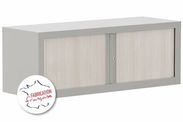 [Pas de famille] - [Pas de sous famille] - Armoire rehausse H44xL120cm coffre aluminium/rideaux acacia