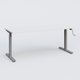 Poste solo 160*70 réglable en hauteur manuel 70-116 cm gamme KPro1. Plateau Blanc et pietement Aluminium.