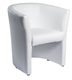 CLUB fauteuil 1 place, cuir pleine fleur blanc- sur délai