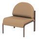 Chauffeuse 820 assise et dossier tissu enduit piètement époxy - L68xP68xH84,5 cm