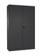 Armoire monobloc métal portes battantes, 4 tablettes L.120xH.195xP42cm anthracite