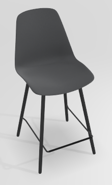 CHAISES ET TABOURETS - Pour tables hauteur 90 cm - PETALE Chaise haute L.46xP.51.5xH.101.5cm-hauteur assise 65.5cm