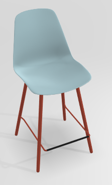 CHAISES ET TABOURETS - Pour tables hauteur 90 cm - PETALE Chaise haute L.46xP.51.5xH.101.5cm-hauteur assise 65.5cm
