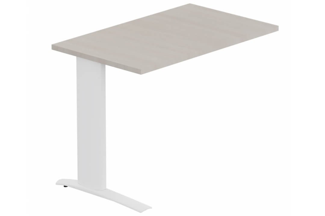 Retour sur pied, 120x60cm, Acacia/Blanc