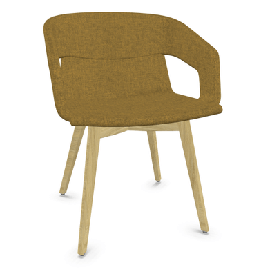 FAUTEUILS/POUFS - 4 pieds bois - MELODY fauteuil 4 pieds bois frêne naturel