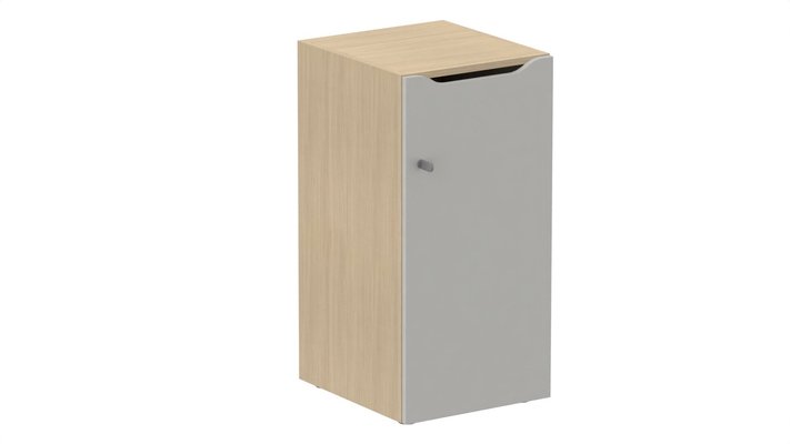 CASIERS - 1 case - Meuble à cases H.92xL.45xP.50cm - 1 case H86cm. porte avec découpe en partie haute. serrure à clé
