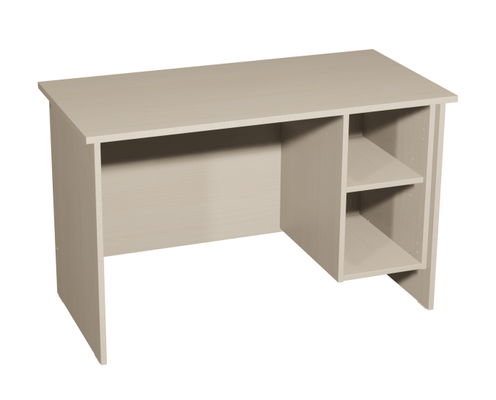 SCOLAIRE - Se Reposer - Bureau TERRA caisson 2 niches plat. ép.21 mm strat. chant ABS panneau méla. - 100x60cm - T6
