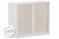 Armoire à rideaux H100xL120cm 2 tablettes