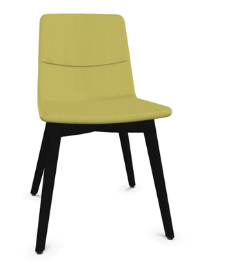 FAUTEUILS/POUFS - 4 pieds bois - MELODY chaise 4 pieds bois frêne teinté noir