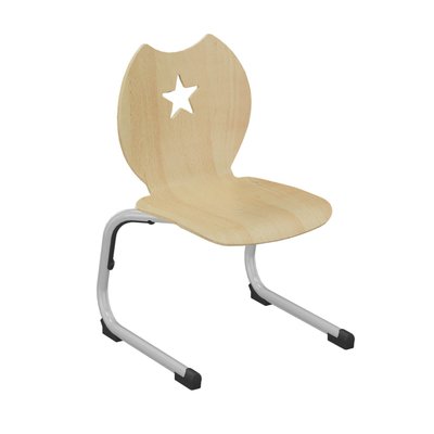 SCOLAIRE - Decouvrir - Chaise GIPSY II coque Étoile bois Blueprotech® pièt. alu époxy - T2