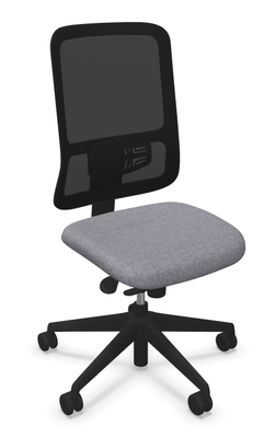 OPERATIVE - Dossier résille - SMOOTH MESH- Siége synchro cadre et piét; noir,8 pos.de vérouillage du dossier en résille renfort lomb. -tissu STEP SMG 60004