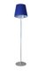 CUP Lampadaire abat jour forme conique tissu bleue pietement fin -Haut 155cm