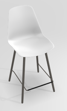 CHAISES ET TABOURETS - Pour tables hauteur 90 cm - PETALE Chaise haute L.46xP.51.5xH.101.5cm-hauteur assise 65.5cm