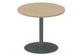 Table ronde diamètre 90cm sur pied colonne anthracite / chêne
