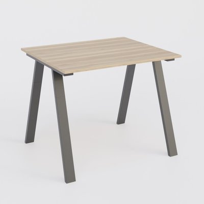 [Pas de famille] - [Pas de sous famille] - Table Keops Métal 140x120 cm de profondeur et hauteur 109 cm . Plateau épaisseur 25mm.