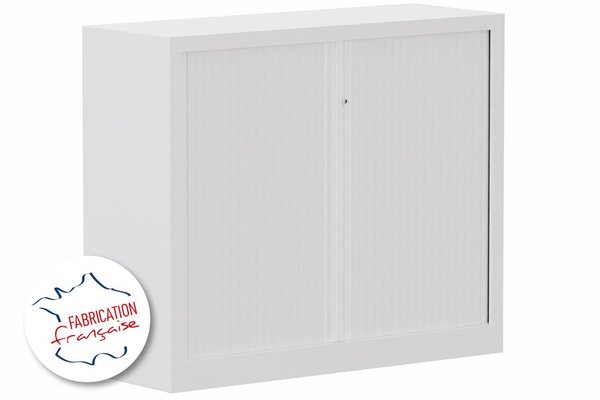 [Pas de famille] - [Pas de sous famille] - Armoire à rideaux H100xL120cm 2 tablettes