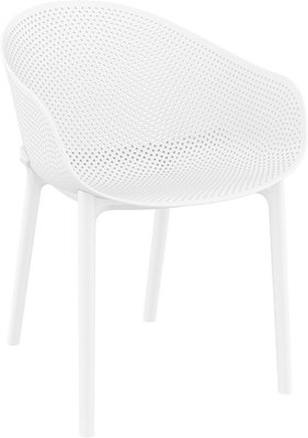 POLYPROPYLENE - FAUTEUILS  - VENISE-Fauteuil empilable Polypropylène recyclable renforcé en fibre de verre-Finition Blanc(PBL))