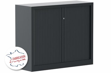 [Pas de famille] - [Pas de sous famille] - Armoire à rideaux H100xL120cm 2 tablettes