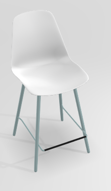 CHAISES ET TABOURETS - Pour tables hauteur 90 cm - PETALE Chaise haute L.46xP.51.5xH.101.5cm-hauteur assise 65.5cm