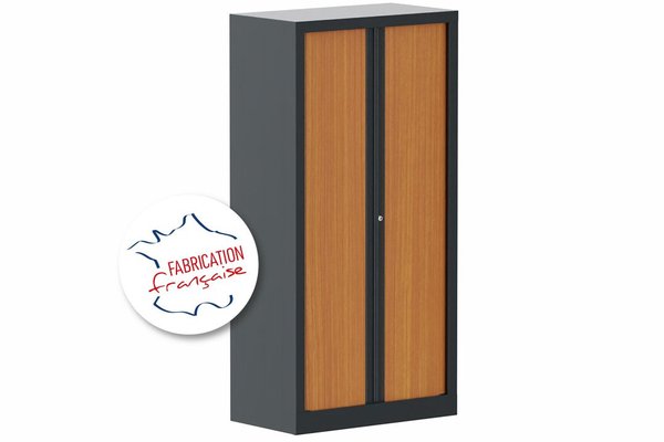 [Pas de famille] - [Pas de sous famille] - Armoire à rideaux H136xL120cm 3 tablettes