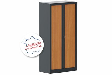 [Pas de famille] - [Pas de sous famille] - Armoire à rideaux H136xL120cm 3 tablettes