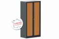 Armoire à rideaux H136xL120cm 3 tablettes