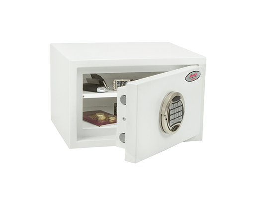 COFFRES-FORTS - Coffres de sécurité - Coffre-fort haute sécurité L.30xP.35xH.22cm, serrure électronique, 1 tablette, coloris blanc