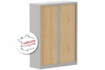 [Pas de famille] - [Pas de sous famille] - Armoire à rideaux H160xL120cm 3 tablettes
