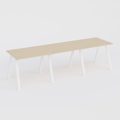 [Pas de famille] - [Pas de sous famille] - Table Keops Métal 420x120 cm de profondeur et hauteur 109 cm . Plateau épaisseur 25mm.