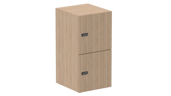 CASIERS - 2 cases - Meuble à cases H.92xL.45xP.50cm - 2 cases H43cm. portes pleine. serrure à code