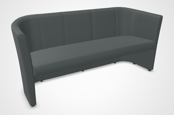 CANAPES - 3 places - CLUB canapé 3 places vinyle coloris anthracite (VNH)