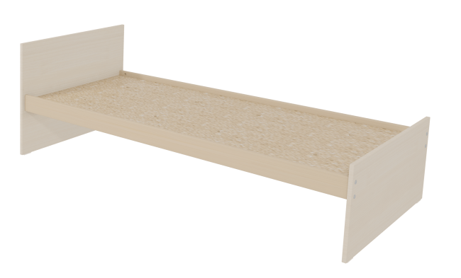 SCOLAIRE - Se Reposer - Lit TERRA méla. sommier à lattes rigides H34 cm - 90x210 cm