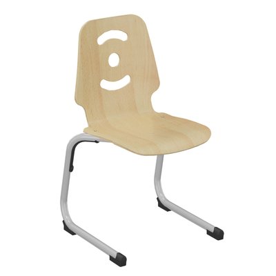 SCOLAIRE - Decouvrir - Chaise GIPSY II coque C13 Happy bois Blueprotech® pièt. alu époxy - T4