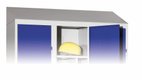 Vestiaire STANDARD, option - coiffe pour vestiaire 2 portes L.80cm, coloris gris clair
