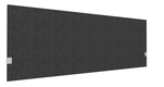 SECRET Panneau-écran acoustique H74cm pour poste solo L.180cm. 2 faces tissu SYNERGY coloris noir. pinces de fixation réglables en hauteur coloris aluminium