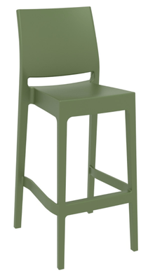POLYPROPYLENE - CHAISES  - NEW YORK -Chaise Haut.75cm en polypropylène renforcé fibre de verre-Finition vert olive