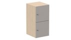 Meuble à cases H.92xL.45xP.50cm - 2 cases H43cm. portes pleine. serrure à clé