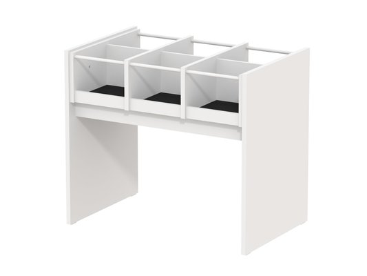 SCOLAIRE - Se Documenter - Bac à BD 6 cases méla. tube époxy - L98xP62,5xH85,5 cm