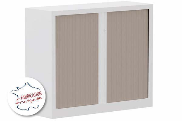 [Pas de famille] - [Pas de sous famille] - Armoire à rideaux H100xL120cm 2 tablettes