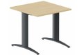 Module départ L80xP80cm pour table composable pied "i" Plateau : Chêne (CE) / Piétements : anthracite