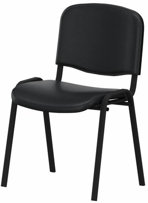 VISITEURS ET FONCTIONNELS - 4 Pieds - JOKER ECO - Chaise 4 pieds, simili cuir V noir, structure noire