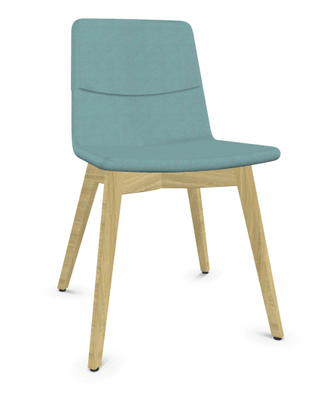 FAUTEUILS/POUFS - 4 pieds bois - MELODY chaise 4 pieds bois frêne naturel