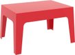 BAHAMAS-Table basse 70cmx50cm en polypropylène recyclable-Finition rouge